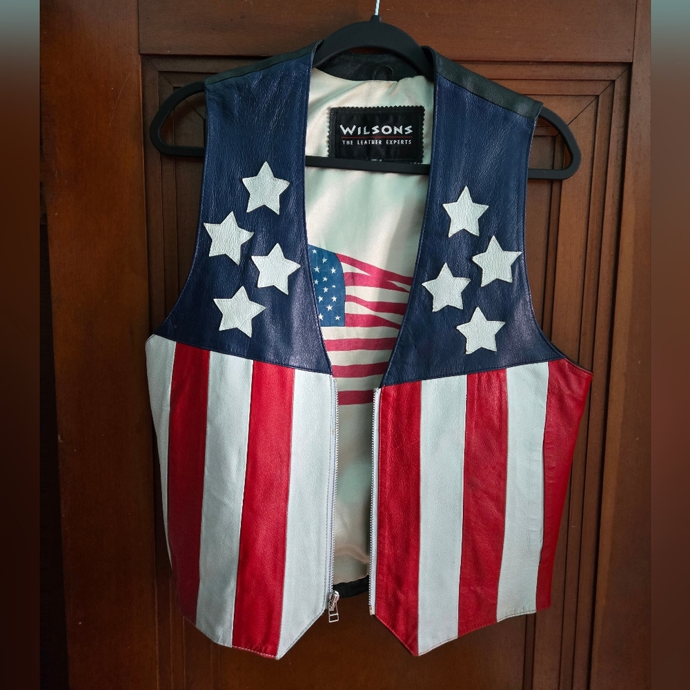 Vintage 80's Wilsons Leather Vest